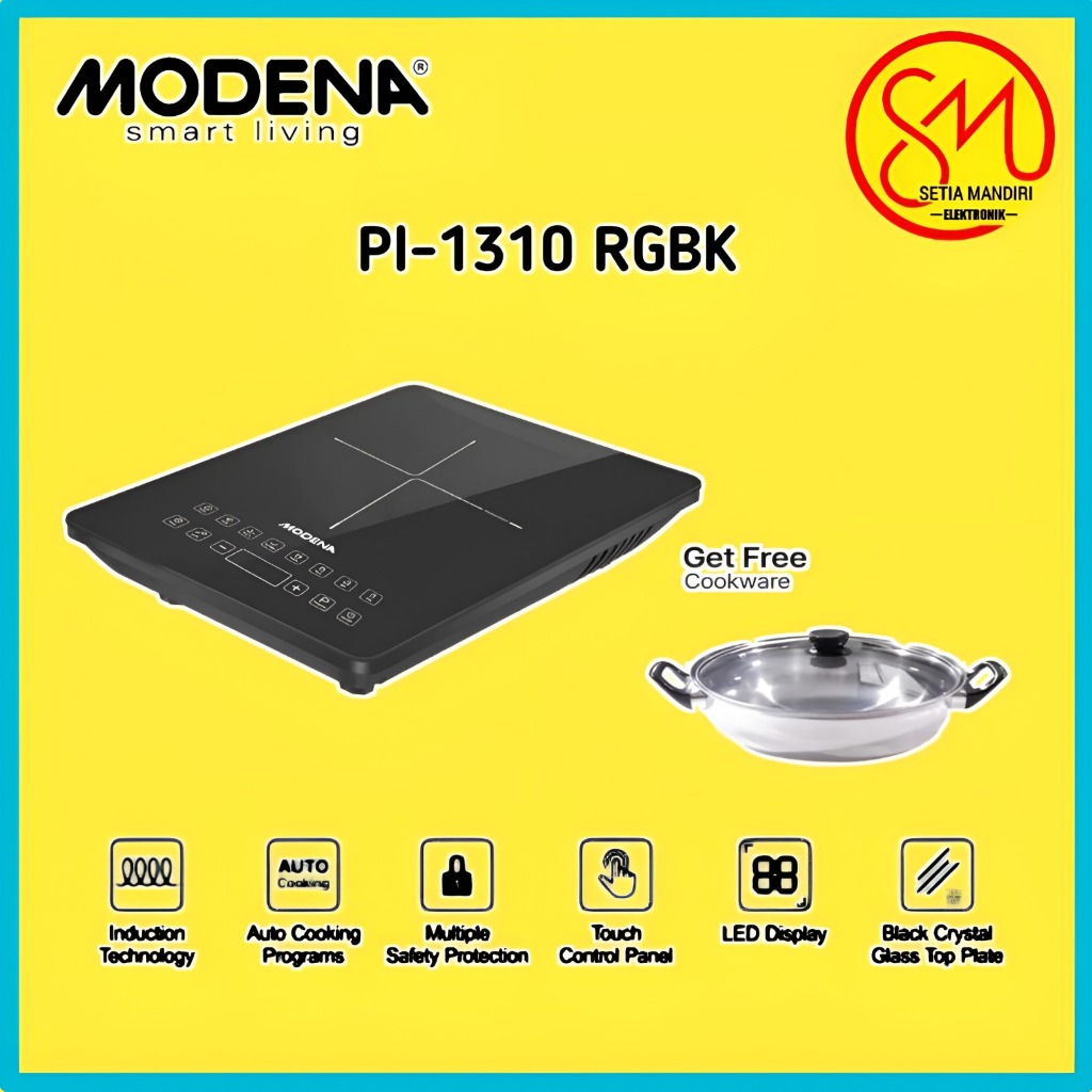MODENA Portable Induction - PI 1310 RGBK Kompor Listrik Induksi Portable 1 Tungku