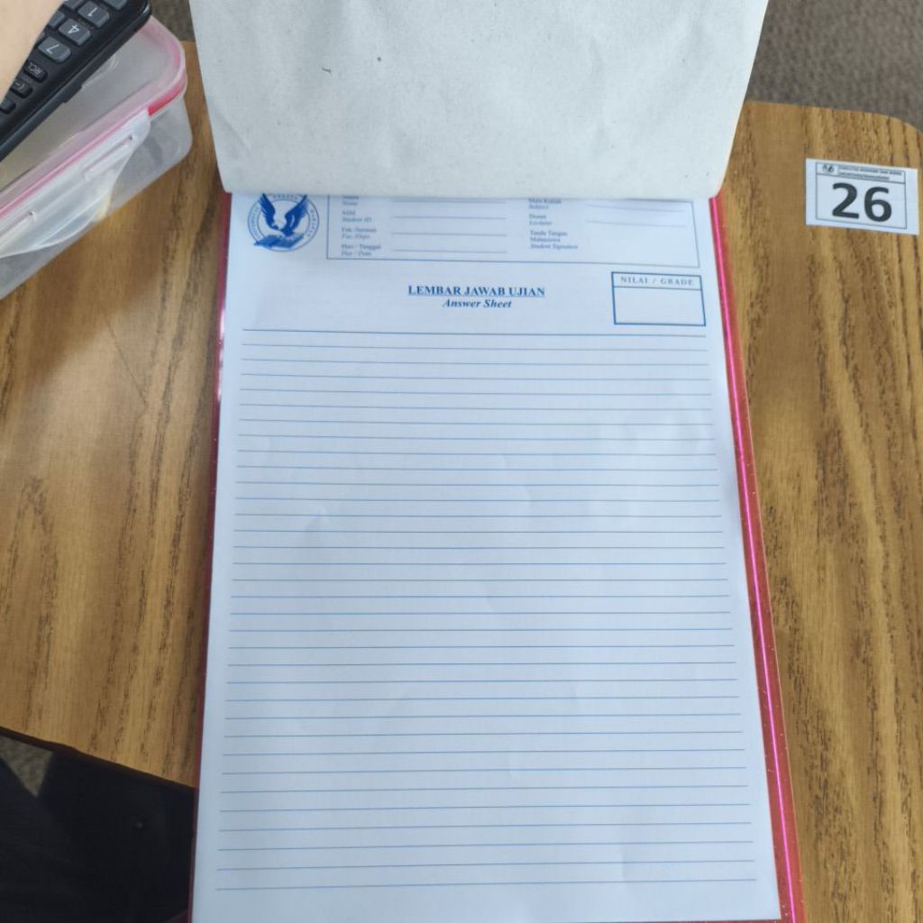 LEMBAR JAWABAN UJIAN UPH /  UNIVERSITAS PELITA HARAPAN