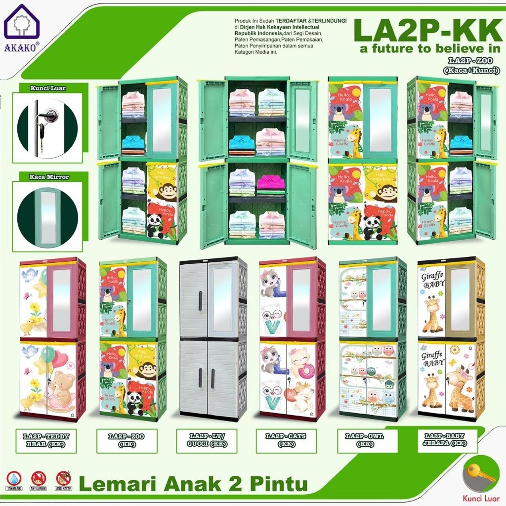 LEMARI ANAK AKAKO 2 PINTU