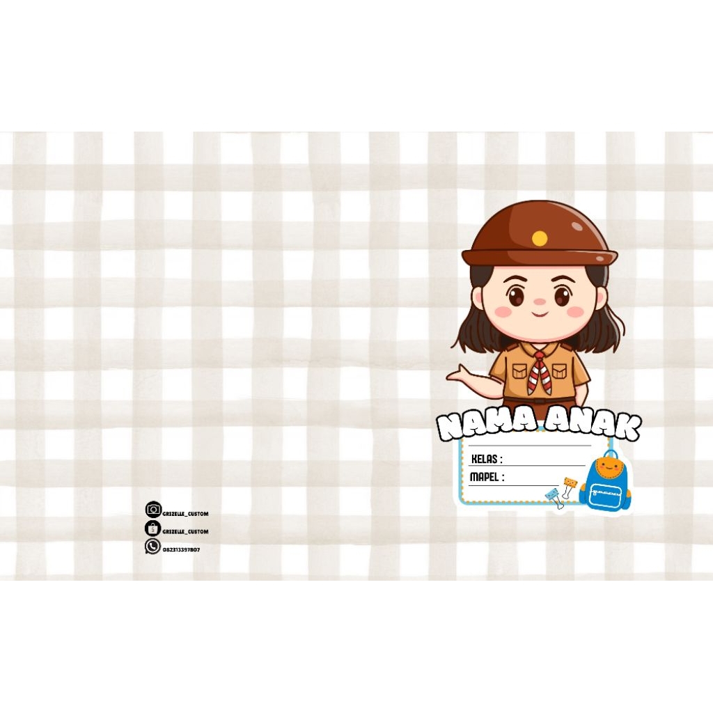 BUKU TULIS SEKOLAH CUSTOM COVER & ISI / BUKU TULIS FOTO ANAK / BUKU TULIS CUSTOM DESAIN (CEWEK)