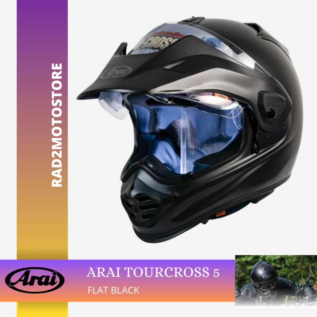 HELM ARAI TOUR CROSS 5 FLAT BLACK