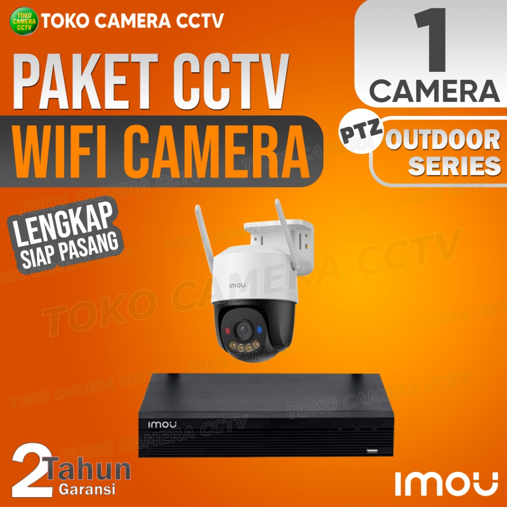 PAKET CCTV WIFI PTZ IMOU OUTDOOR 4 CHANNEL 1 KAMERA