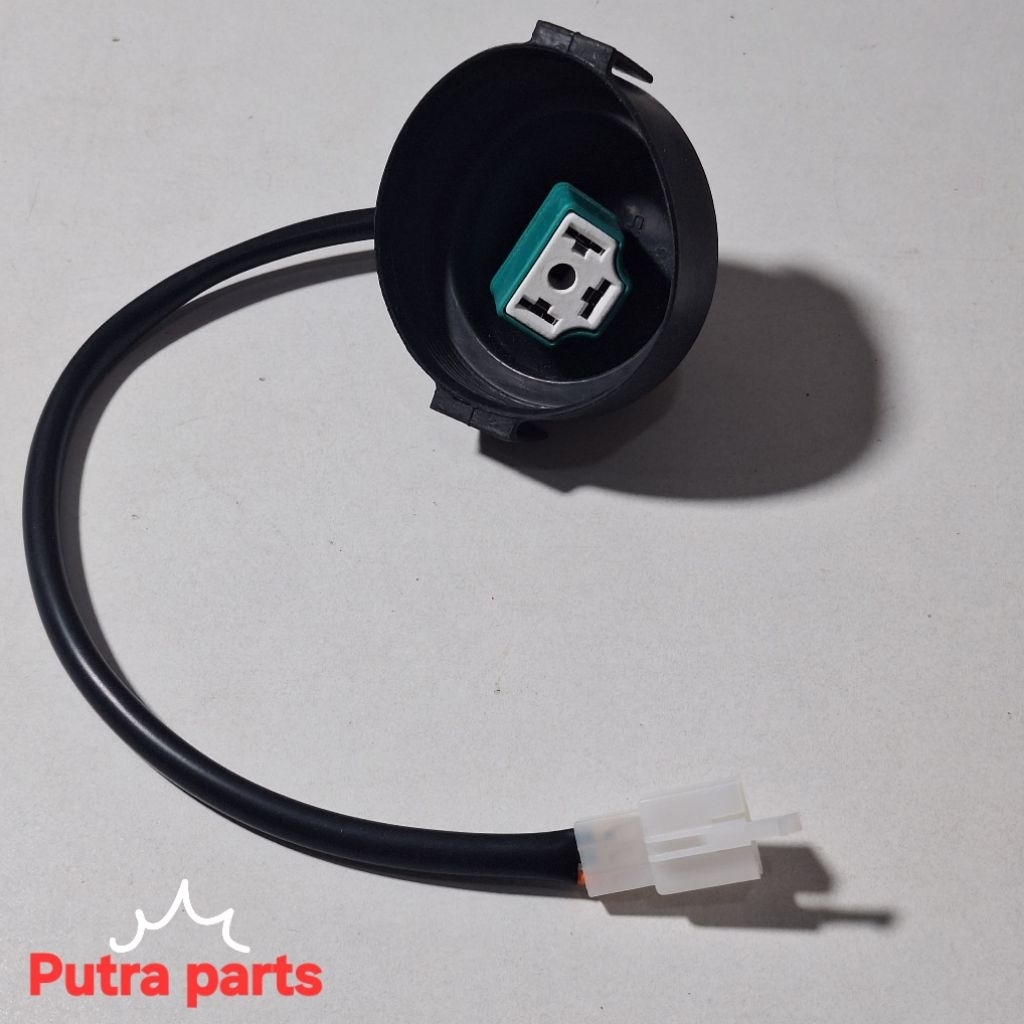 Fitting Lampu Depan KLX Soket H4 Keramik hijau