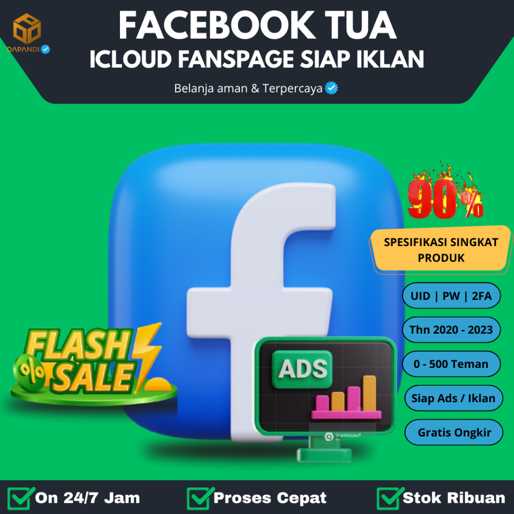 Facebook Dan Halaman / Fanspage Siap Iklan Support Black Ads Maupun Grey Ads | DAPANDI ADS ID