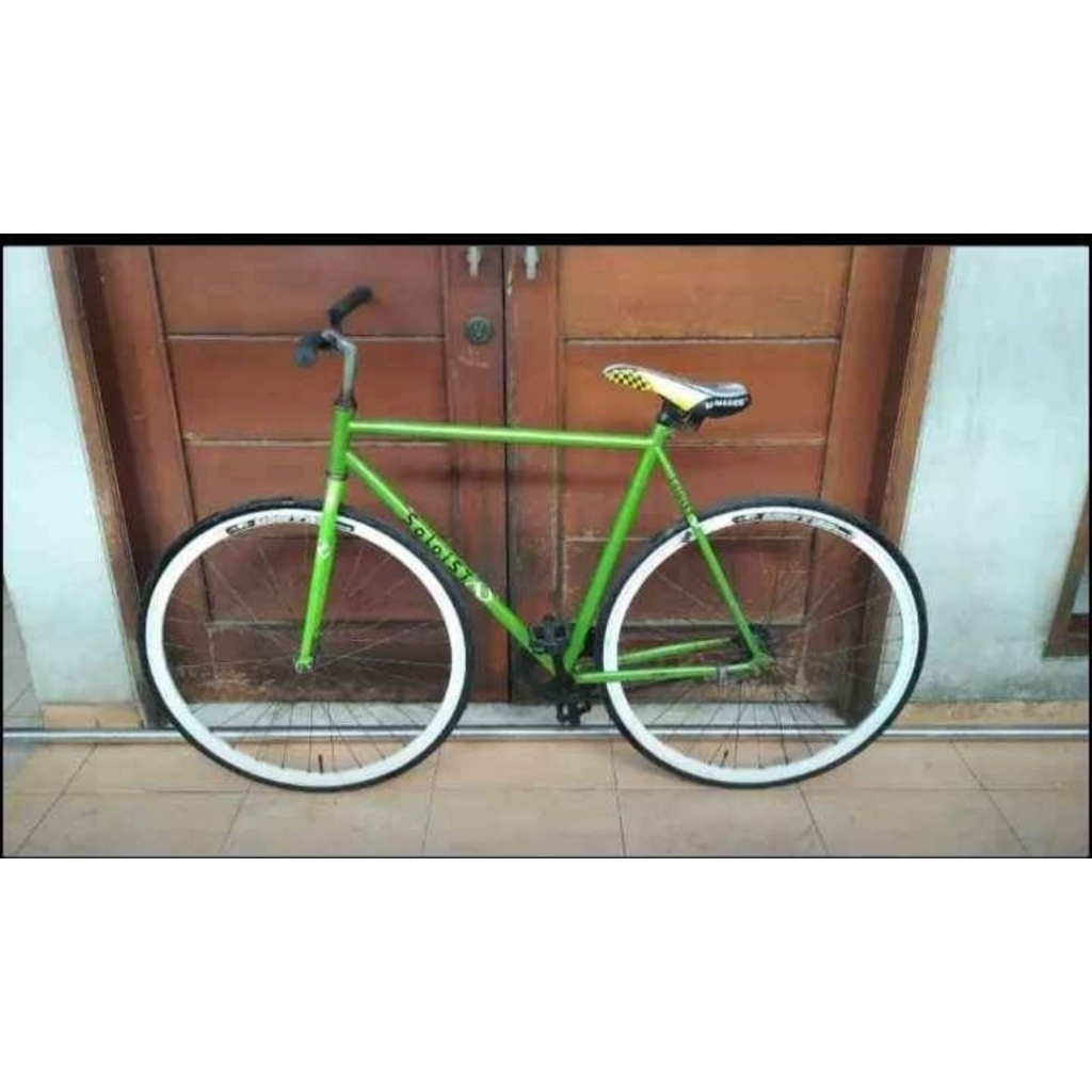 Sepeda Fixie Classic United Soloist 01 Green bkn balap roadbike mtb seli