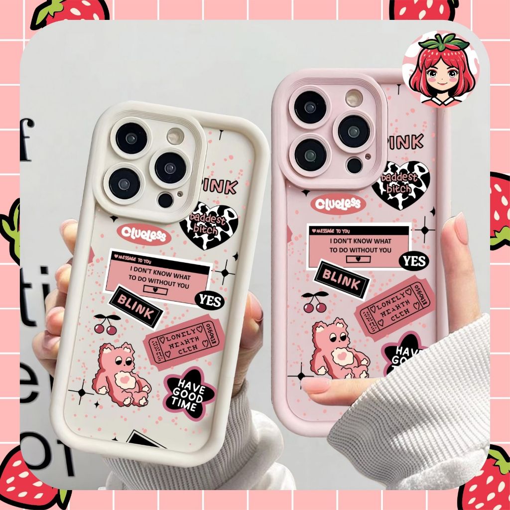 Bear Blink printing astro case samsung a25 a55 a15 a23 j7 j2 j6 plus prime a23 a05s a21s a11 a14 a13