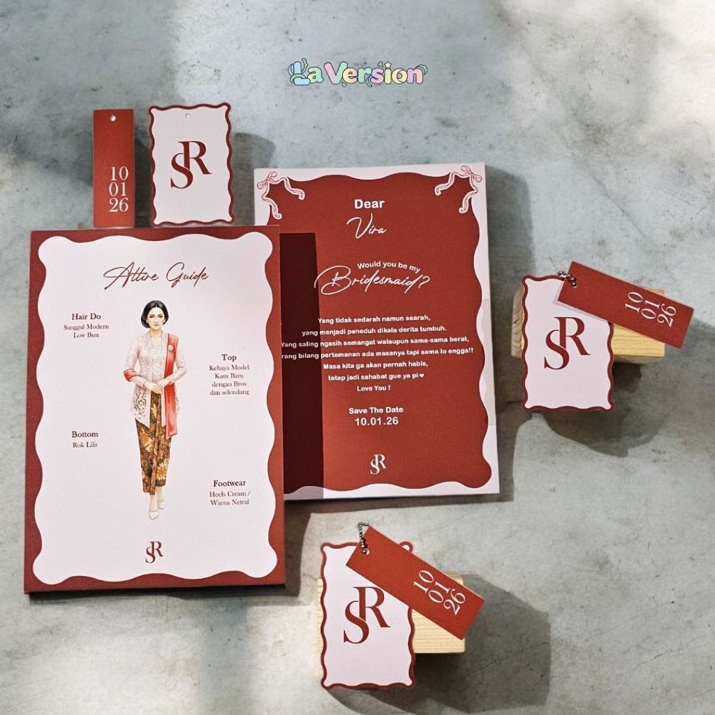 Bridesmaid Proposal Card & Hangtag Bridesmaid Card Hangtag Gratis Custom Desain