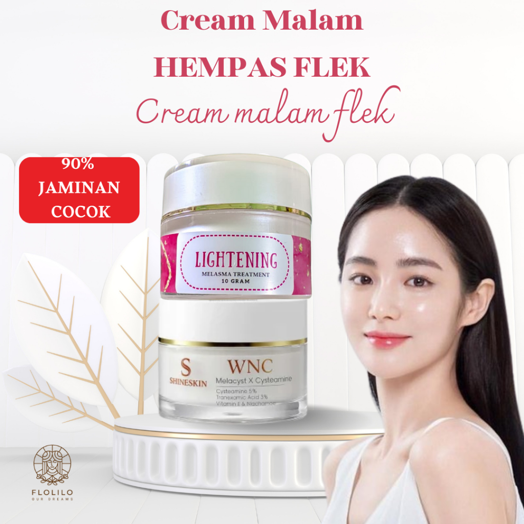 Cream Wajah Clinic Shineskin Night Cream Lightening kulit flek tebal krim malam melasma