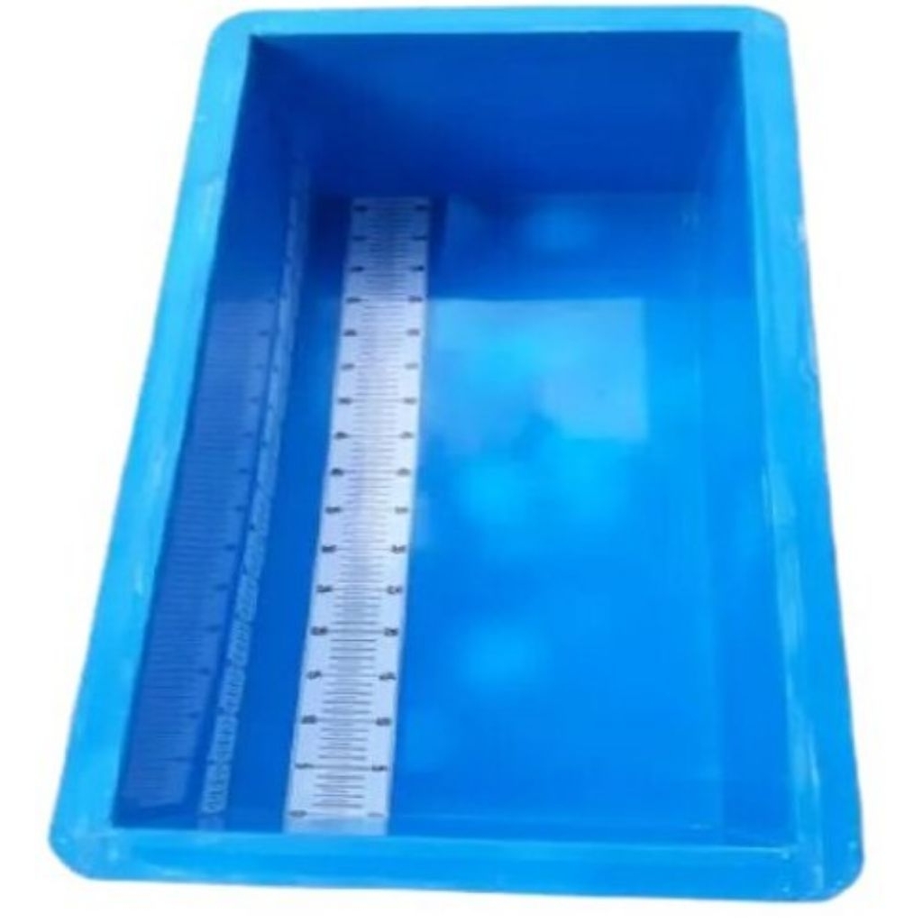 Bak Ukur Ikan Koi 100 x 50 x 30 Fiberglass Kolam Fiber dengan Meteran Pengukur Panjang Ikan / Jual B