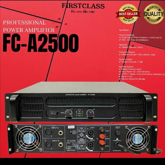 POWER AMPLIFIER FIRSTCLASS FC A2500 FIRSTCLASS FCA2500 2 CHANNEL