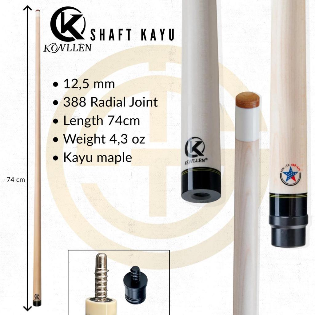 Shaft Only Konllen - Maple Pool Cue Single Shaft