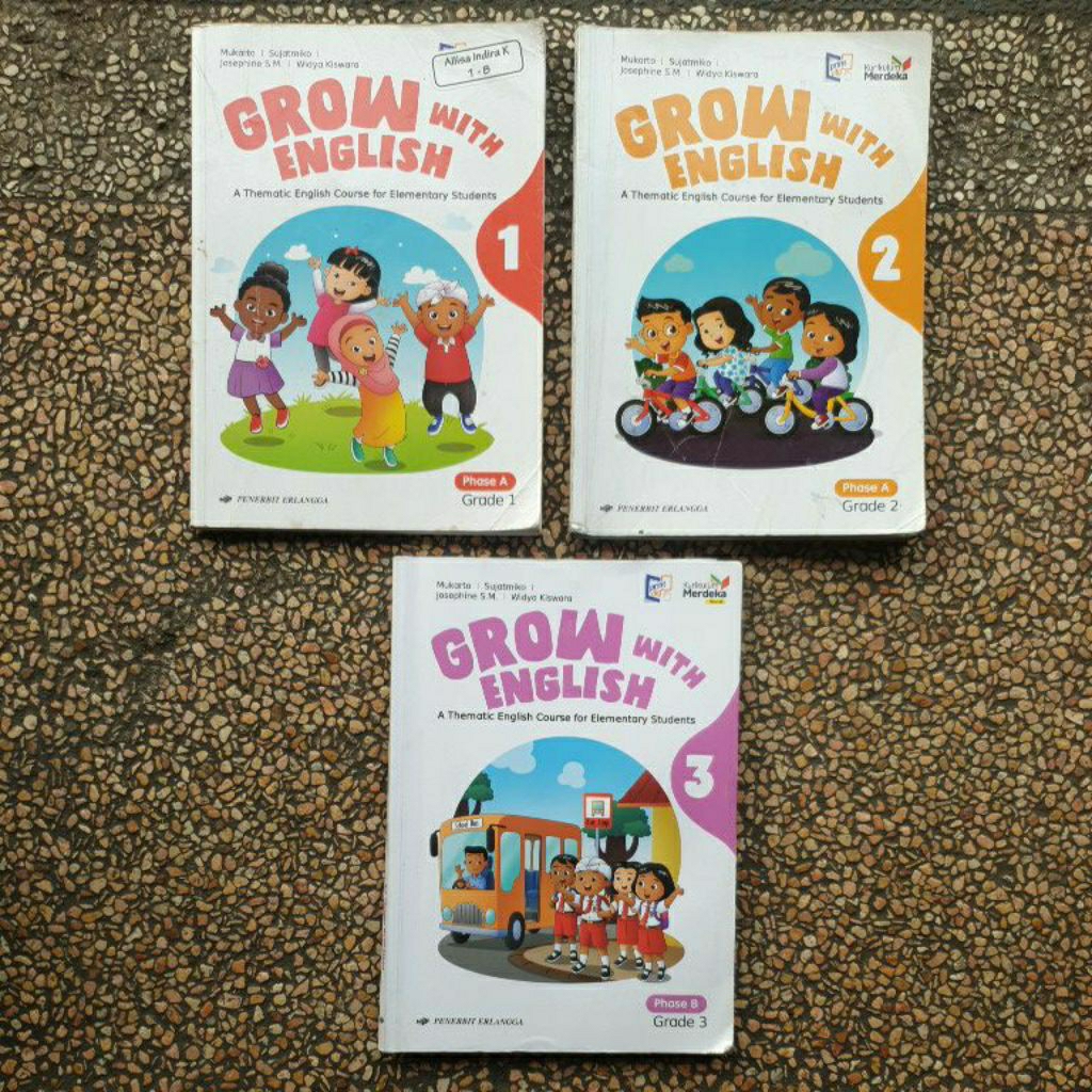 Grow With English Sd/Mi kelas 1.2.3 Revisi Kurikulum 13.Merdeka bekas