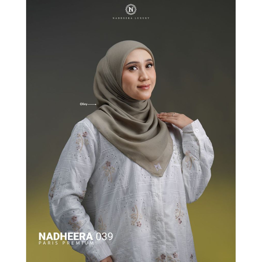 NADHEERA 039 SCARVES HIJAB SEGIEMPAT NADHEERA LUXURY TERBARU
