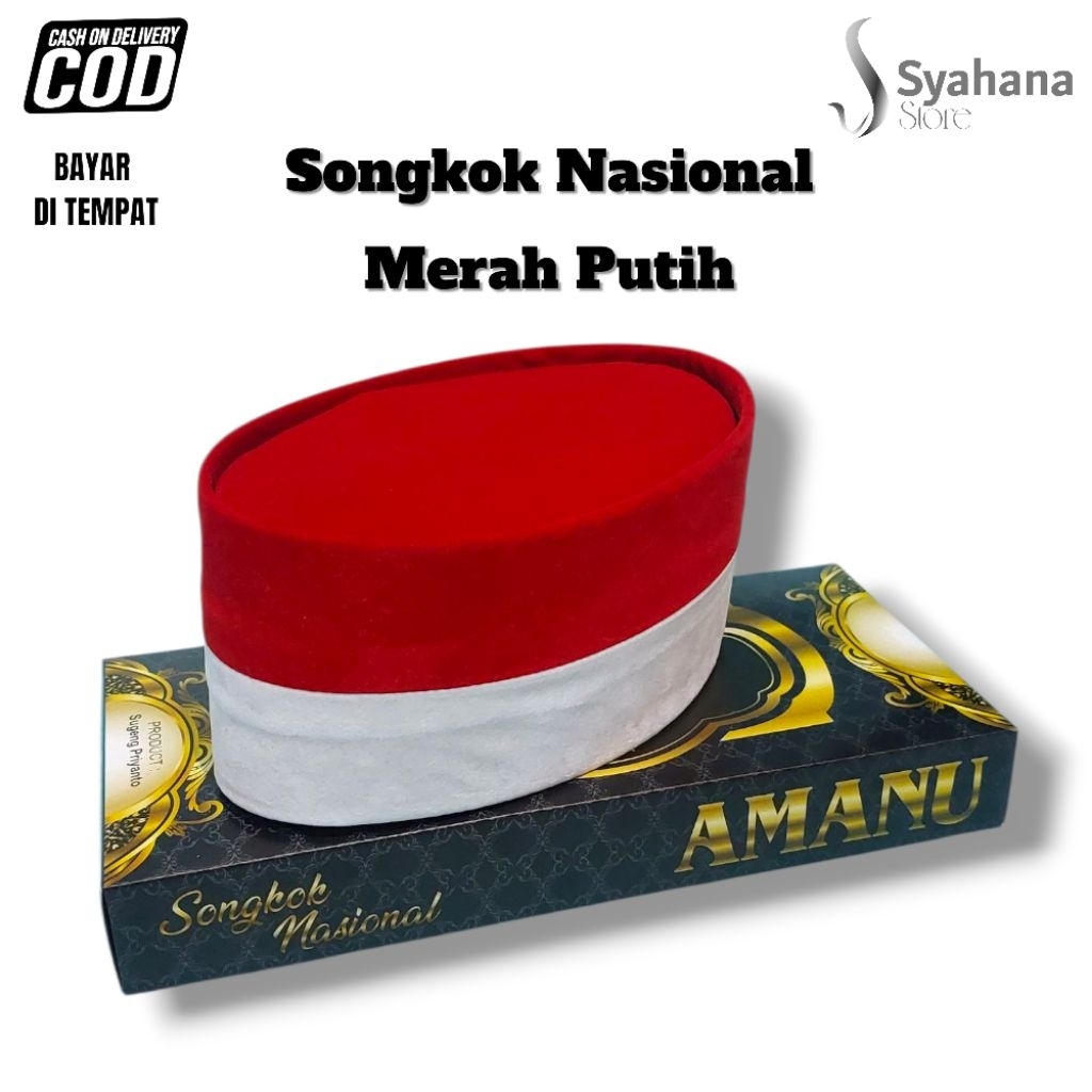 Songkok Nasional Kopiah Peci Merah Putih