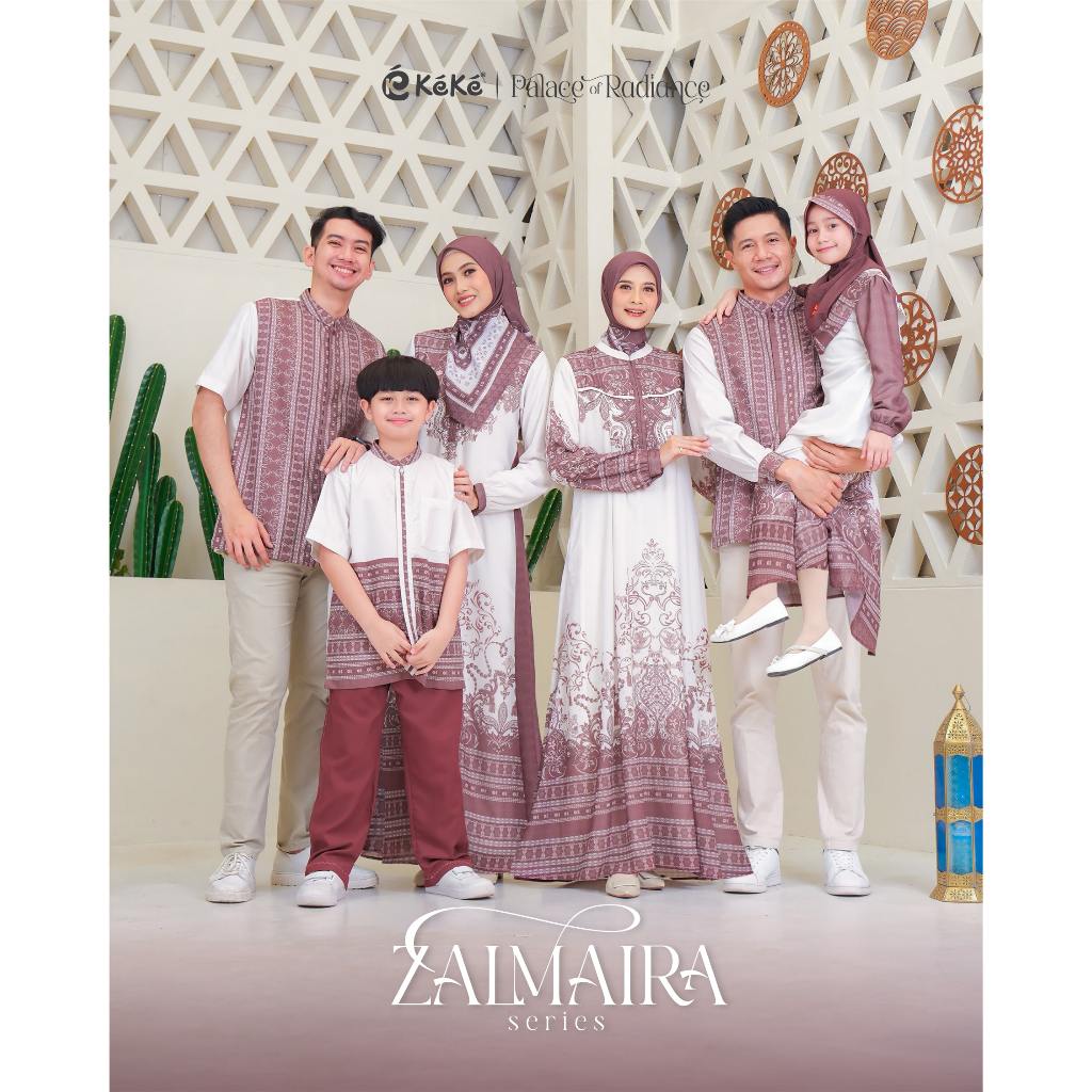 Sarimbit 2026 Sarimbit Keluarga 2026 ZALMAIRA FAMILY MAROON Baju Sarimbit Keluarga Muslim 2026