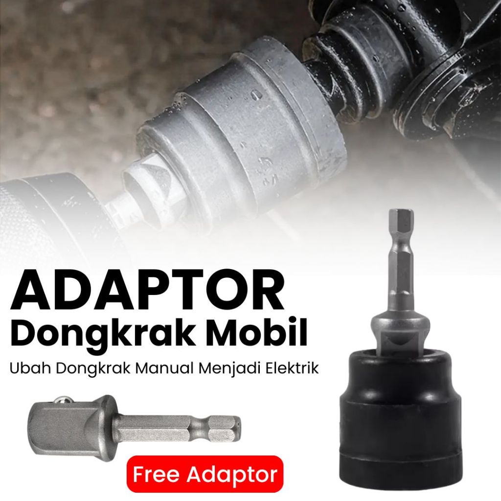 Adaptor Dongkrak Jembatan Bor Listrik Impact Otomatis 1/2 Inch Pemutar Dongkrak Mobil