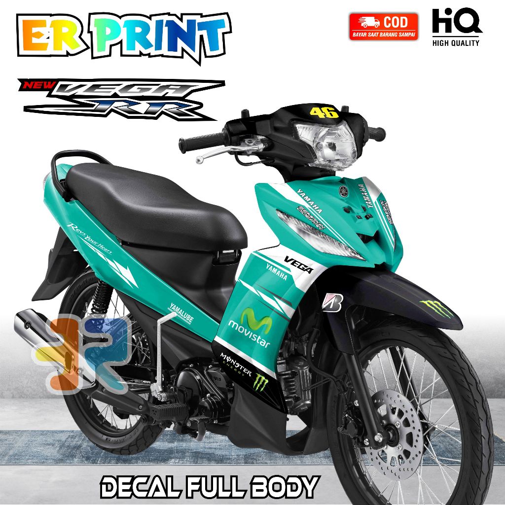 Stiker Decal Vega RR Full Body Variasi Desain Movistar