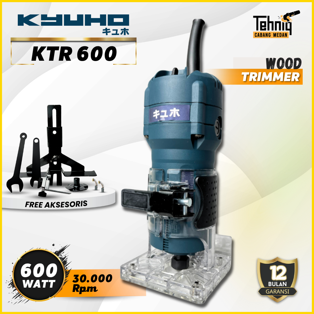 MESIN PROFIL KAYU ROUTER KTR 600 - TRIMMER KYUHO KTR600