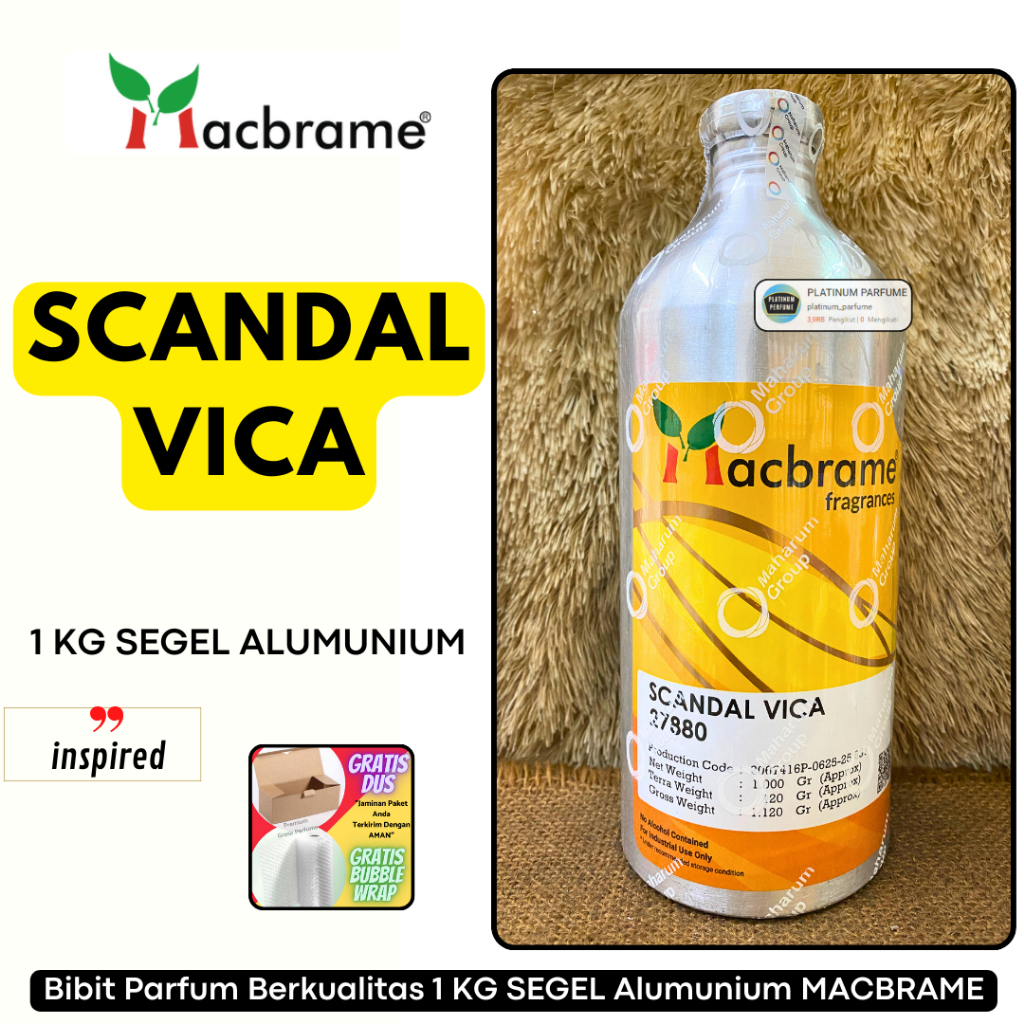 Bibit Parfum VICTORIA SCANDALOUS ( Scandal Vica ) 1 KG SEGEL Berkualitas MACBRAME - Bibit Parfum VIC
