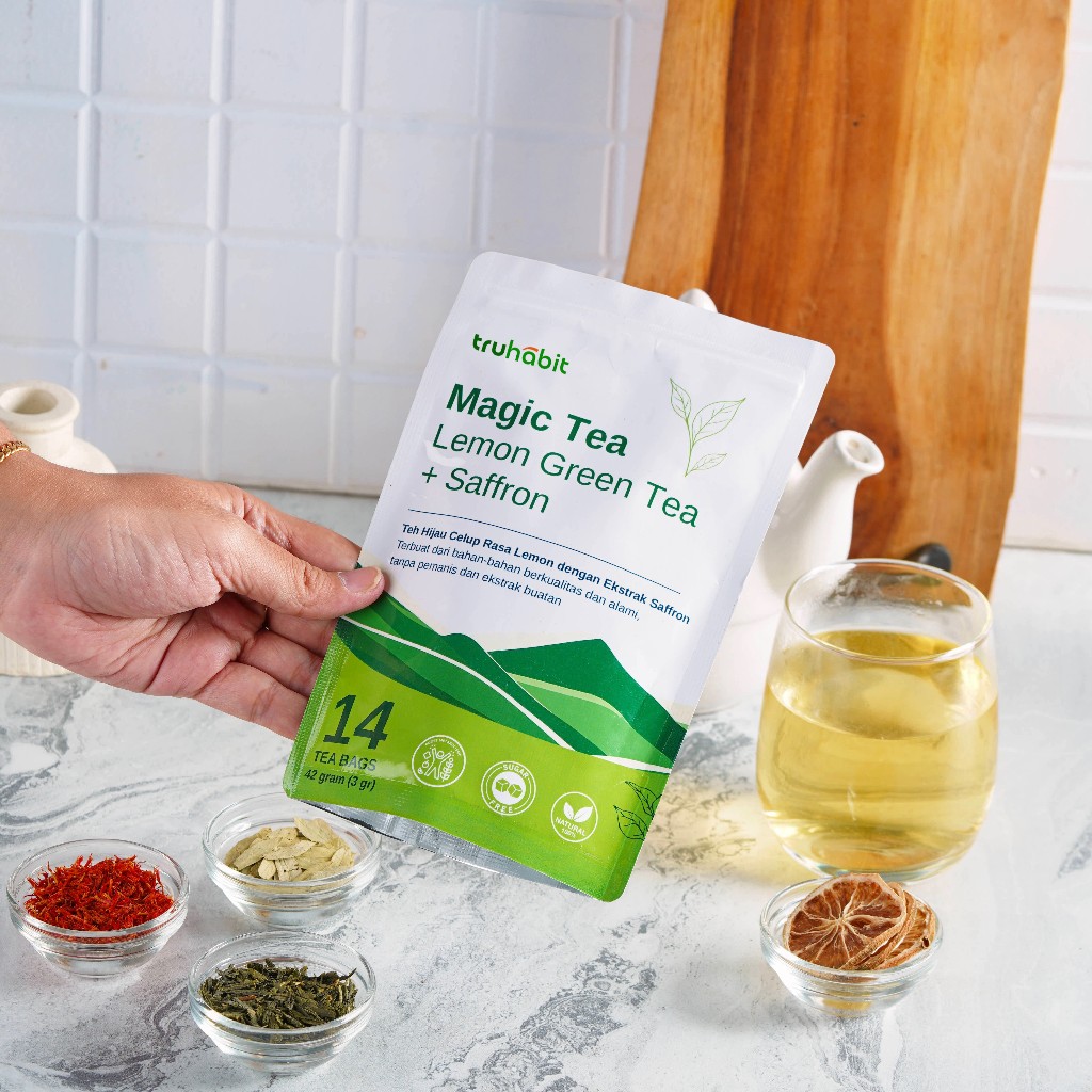 TRUHABIT Magic Slim Tea Isi 14 Bag | Slimming Tea | Teh Hijau Detox dan Diet | Tanpa Pengawet & Gula