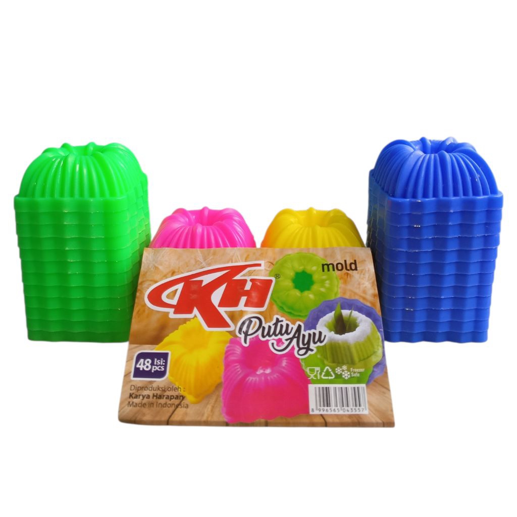 4 Lusin Cetakan Kue Putu Ayu Segi Merk KH/Cetakan Putu Ayu Segi/Cetakan Kue Putu Ayu Segi KH