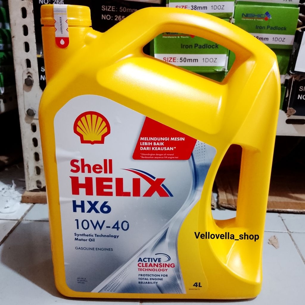 OLI MOBIL SHELL HELIX HX6 10W-40 ORIGINAL 4 liter / Oli mesin mobil 4L Shell Helix ORI