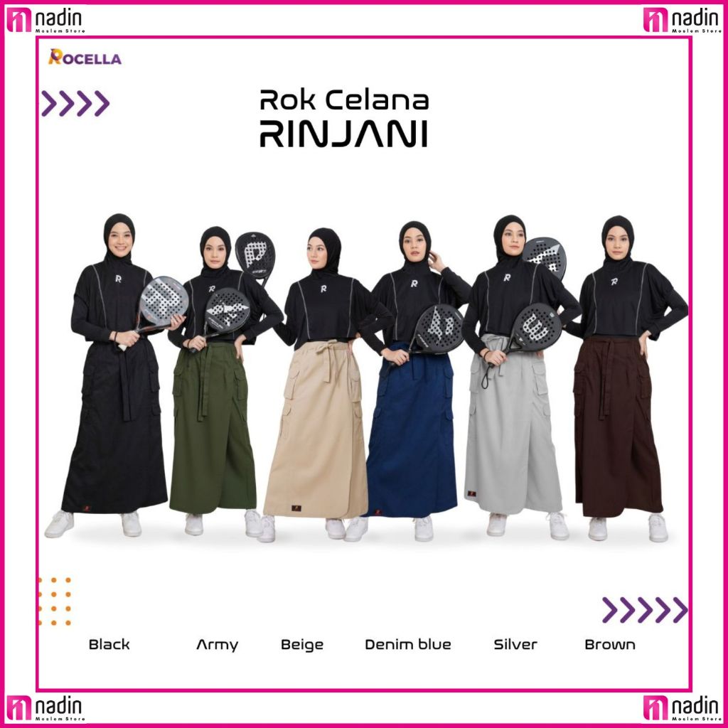 ROK OLAHRAGA TERLARIS-CELANA OLAHRAGA WANITA JUMBO-ROK CELANA MUSLIMAH ROCELLA RINJANI-CELANA ROK OL