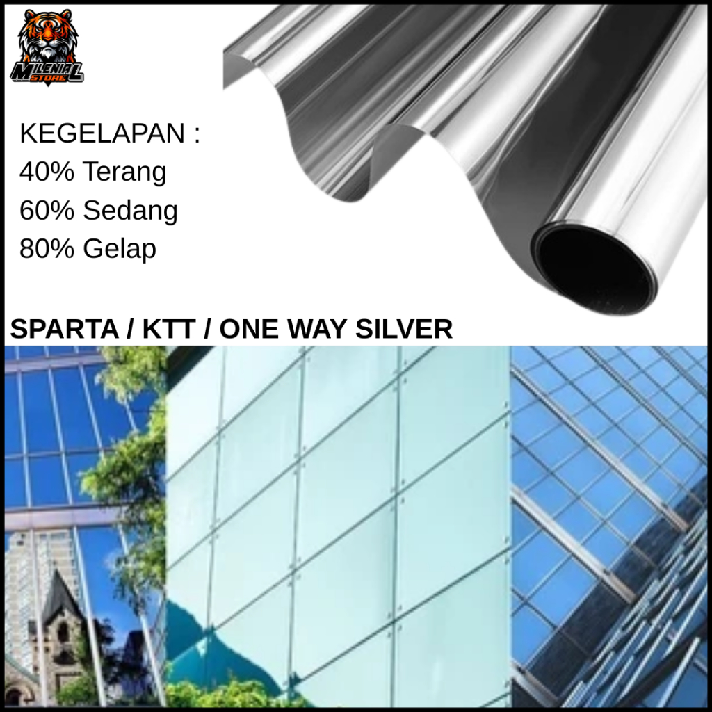 Kaca Film Mobil Sparta / Stiker Kaca Film Jendela Rumah One Way Cermin / KTT / Meteran Termurah