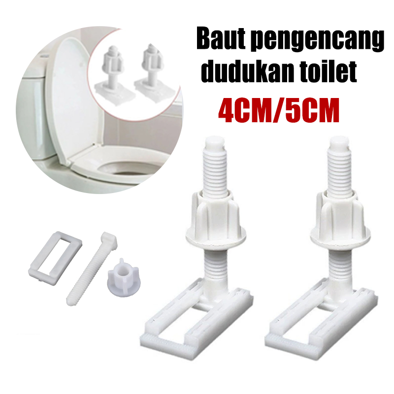 4cm/5cm Baut Closed Duduk Baut Dudukan Kloset Duduk Baut Toilet Duduk WC Duduk Toilet Kloset 2Pcs