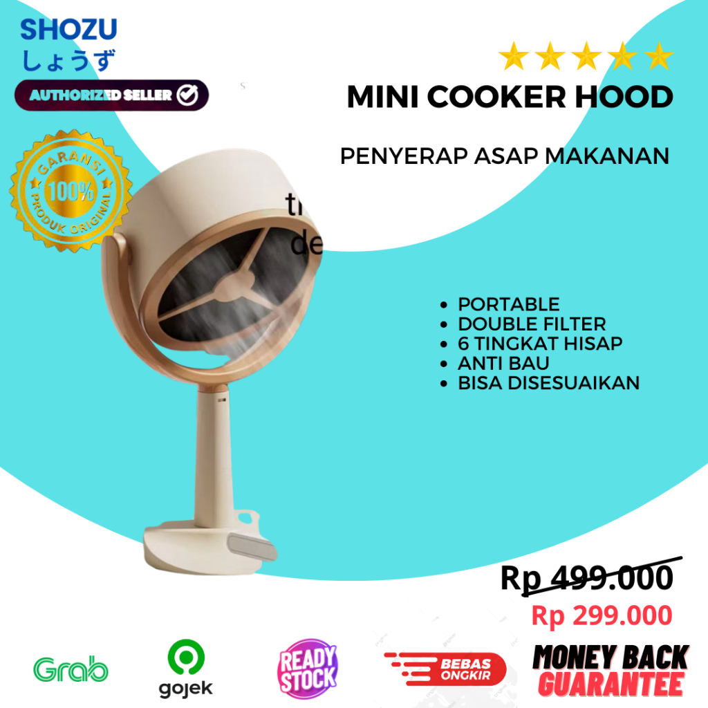 Alat Penghisap Asap Mini Range Hood Filter Aluminium Dapat Diganti Alat Penghisap Asap Kompor Portab