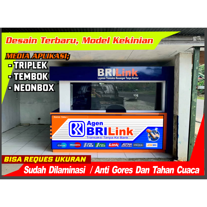 STIKER VINYL BRILINK | STIKER BRILINK | STICKER MEJA KASIR BRILINK