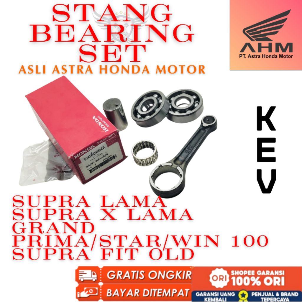 KEV ORIGINAL STANG SEHER BEARING SET HONDA SUPRA  100,STANG SEHER BEARING SET HONDA SUPRA LAMA,STANG