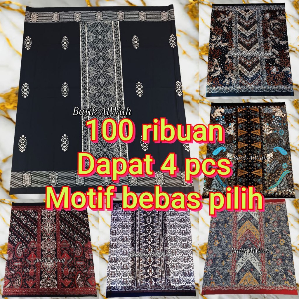Terlaris Harga satuan 30 ribuan 100 ribuan dapat 4 pcs sarung batik motif sarwon sarang tawon gus iq