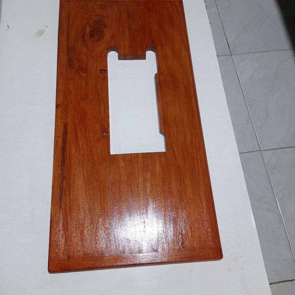 daun meja pengganti meja mesin jahit jadul/butterfly dari bahan kayu asli
