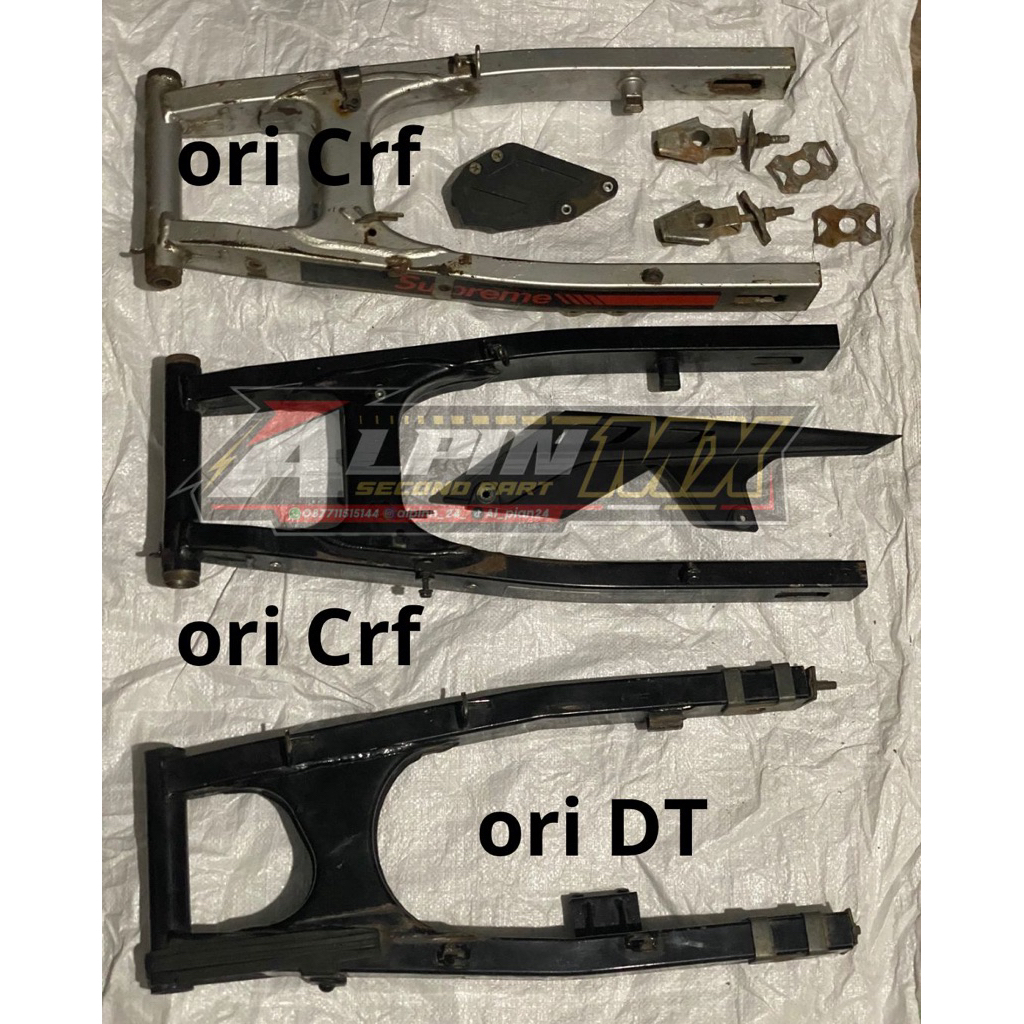 arm original CRF/KLX BF silver / hitam