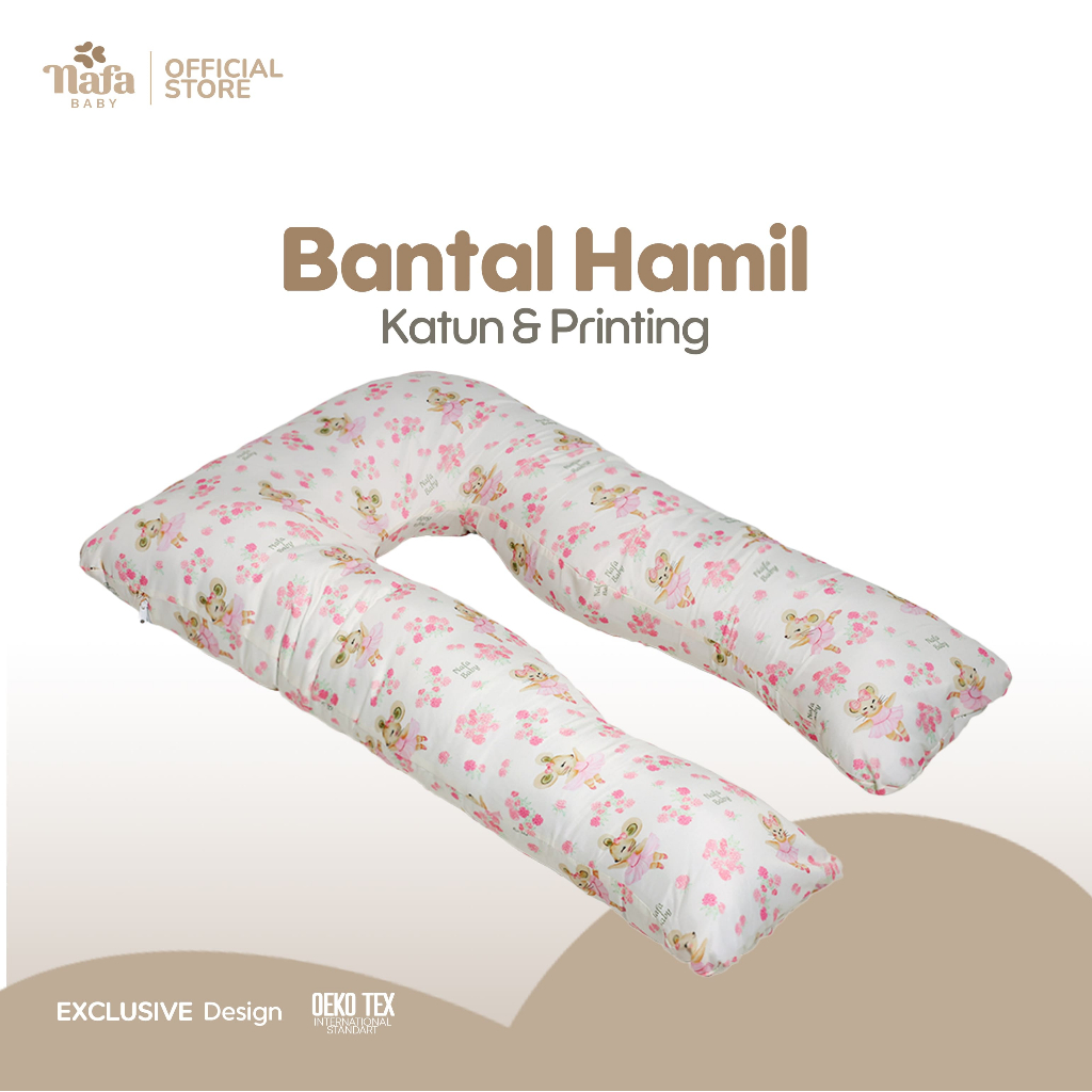 NAFA BABY – Bantal Hamil Dua Sisi Premium | Bantal Tidur Nyaman & Penyangga Perut Ibu Hamil | Perlen