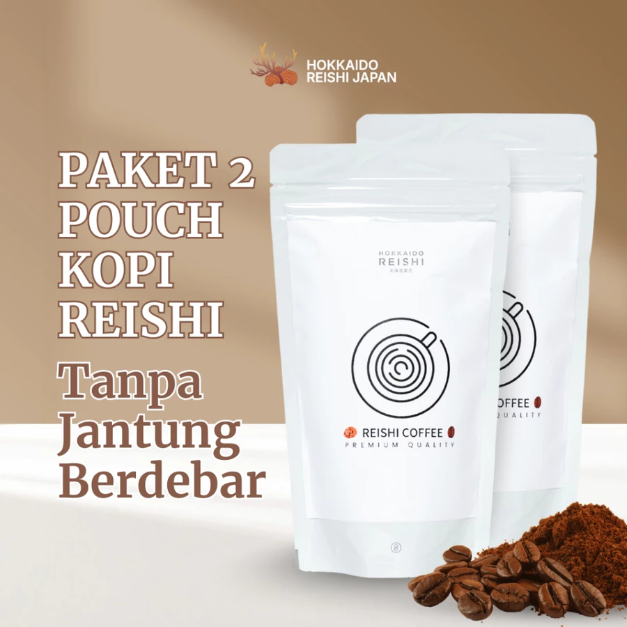 Paket Hemat 2 pcs Lingzhi Hokkaido Reishi - Ouku Reishi Coffee - Kopi Herbal Jamur Reishi Jepang