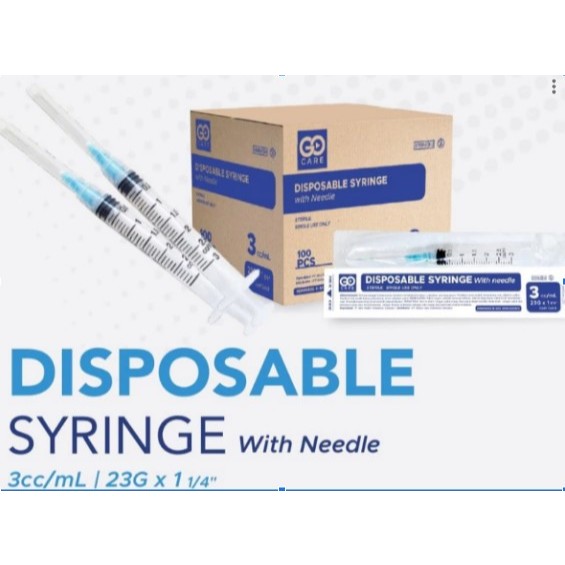Spuit 3cc with needle isi 100pcs - GoCare