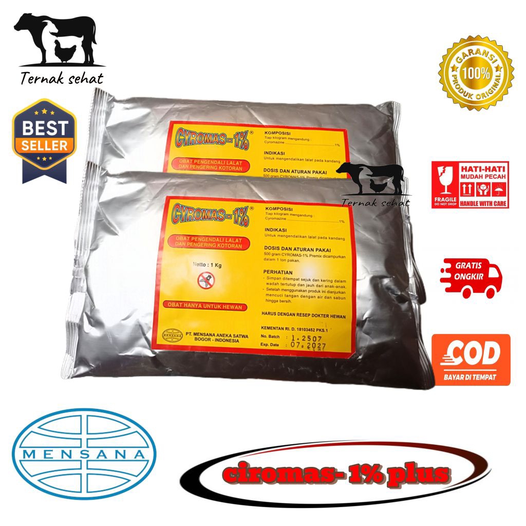 CYROMAS  -1%  PLUS Mensana Obat pengendali lalat & pengering kotoran
