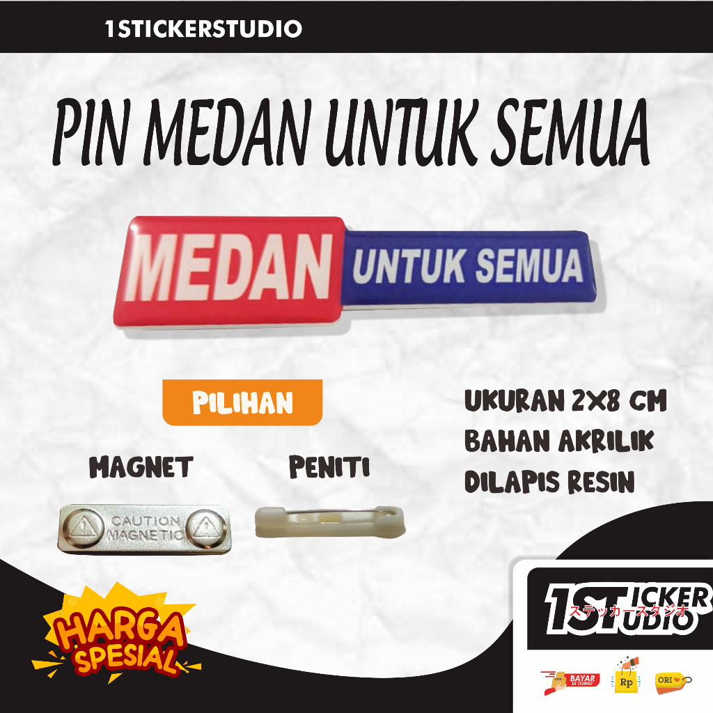 Pin Bros Medan Untuk Semua Akrilik Resin Peniti Magnet Kelengkapan ASN