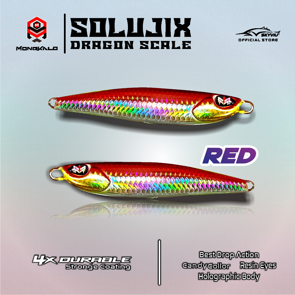 Mongkalo Solujix Sisik-Kecil noGID noMotif Candy 15 Merah