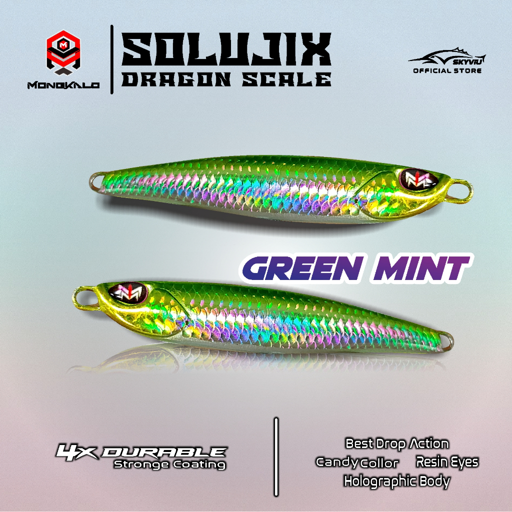 Mongkalo Solujix Sisik-Kecil noGID noMotif Candy 15 Hijau-Mint
