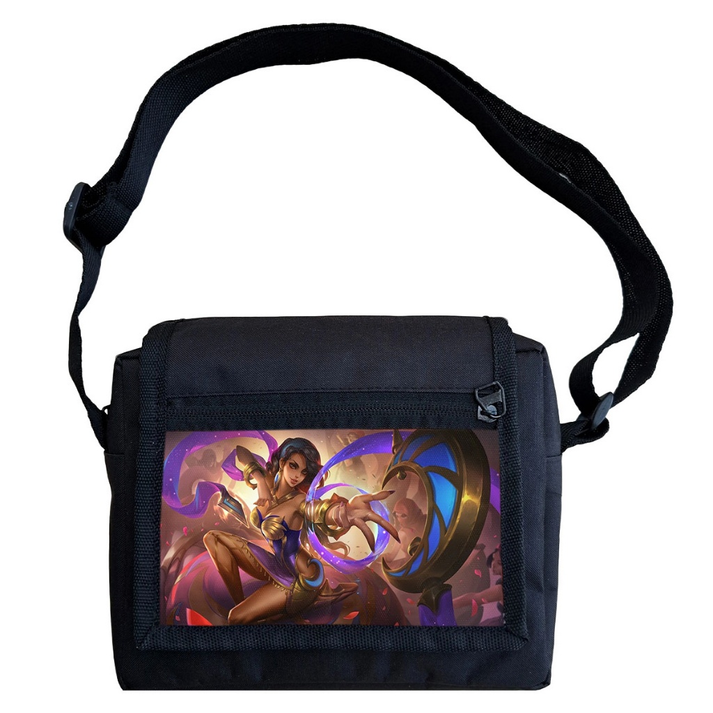 Tas Selempang Mini Arfachi Bahan Kanvas Waterproof Pria Wanita Motif Esmeralda MLBB Mobile Legend