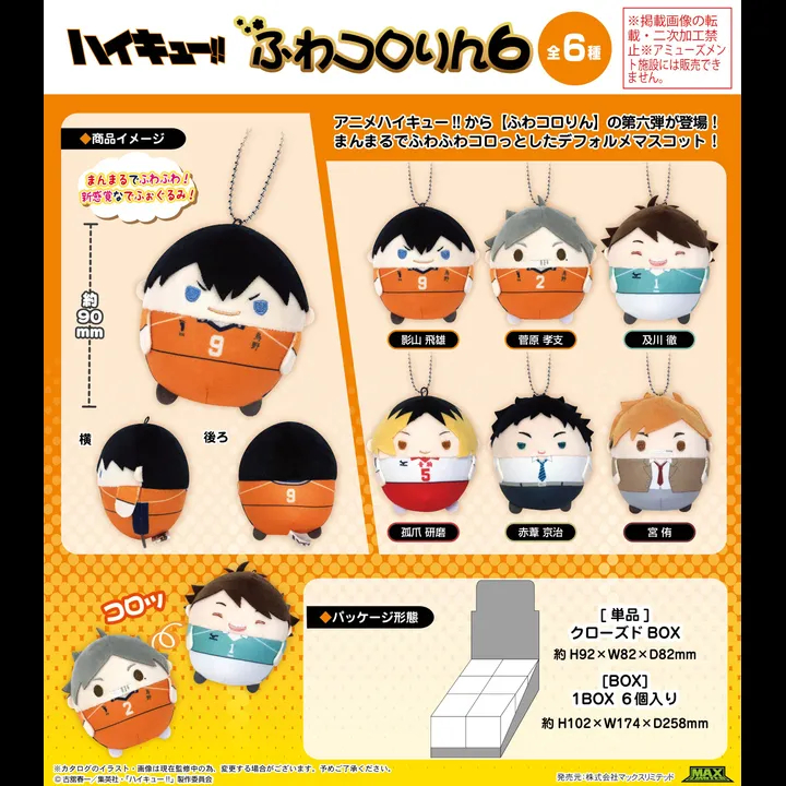 Haikyu Fuwakororin plush vol 6 size small