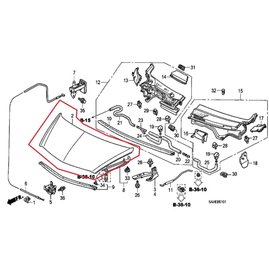 Kap Mesin Honda Jazz GD3 2004 2005 2006 2007 Original