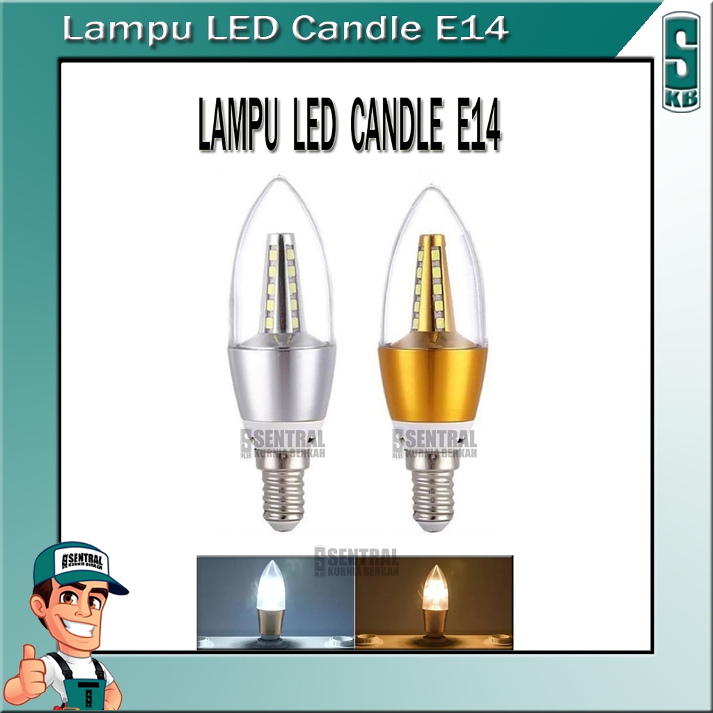 Lampu LED Candle Hias Myvo/Emico 5 Watt Kuning Putih E14