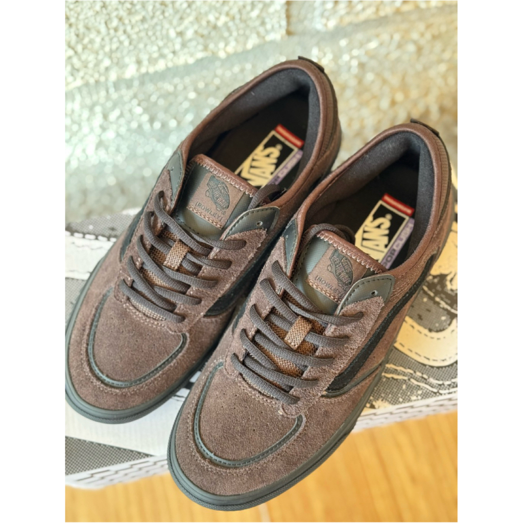 Sepatu Vans Skate Rowley Chocolate Black Original Authentic
