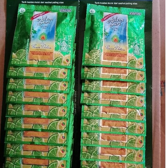 adem Sari shaset 7g(adem sari untuk panas dalam)adem sari