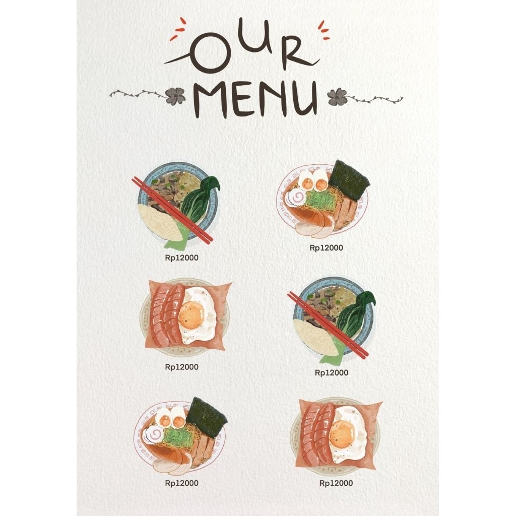 Jasa Ilustrasi Makanan | Food Illustration | Ilustrasi Makanan untuk Menu