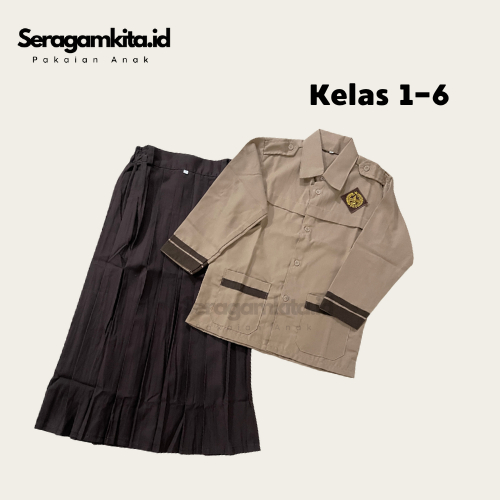 Seragam SD Pramuka Perempuan Kelas 1-6